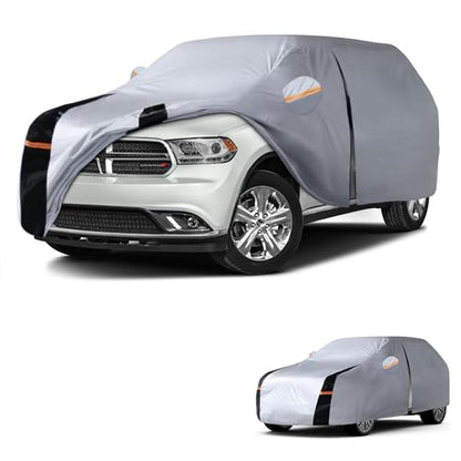 Multi Layer Car Cover Custom Fit for Dodge Durango (W.Custom Fit Dodge Durango / White Car Cover)