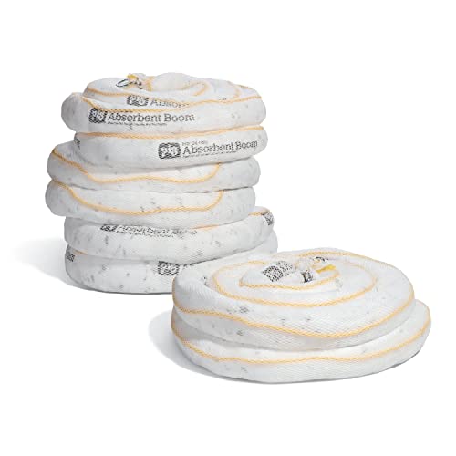 Oil Boom - Oil-Only Absorbent Boom - 4 Pack - 3" x 20' Boom - Absorbs up to 4 gallons per Boom - BOM407 (3" x 20')