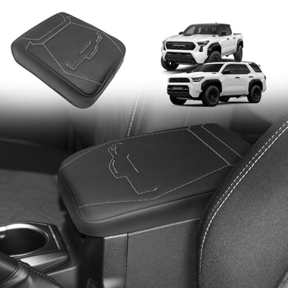 Armrest Cover for Toyota Tacoma 2024 (9) 24+ |Tacoma| Gray Stitch, Regular)
