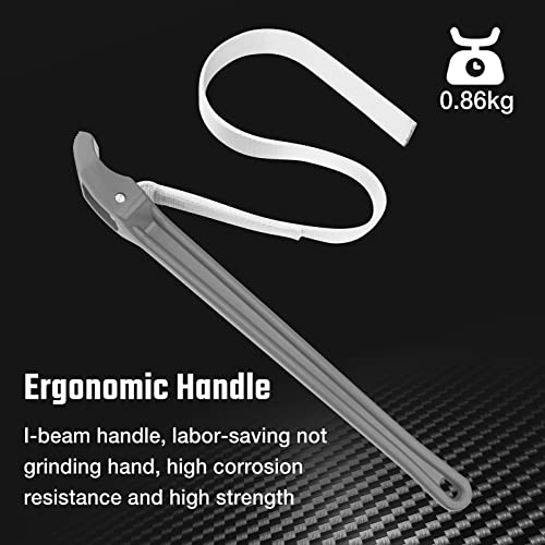 Strap Wrench 18" Handle (18 Inch / Grey)