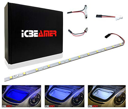 12" Color Changing from Blue to White 18 SMDs 5050 LED Light Strip for Fit Car Trunk Cargo Area Interior Ambient Illumination Decoration (Blue-White Color Changing)