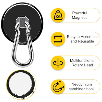 Magnetic Hooks (Black / 0.98in)