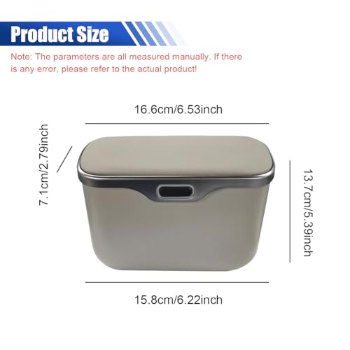 Car Trash Can with Lid (Beige)