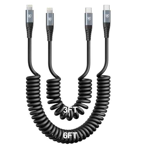 USB C to Lightning Cable [3FT+6FT] (3FT+6FT / Usb C to Lightning / Black)