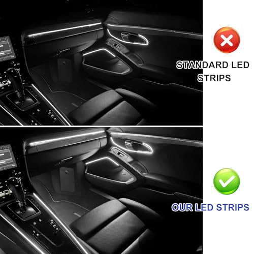 EL Wire Interior Car LED Strip Lights (White)