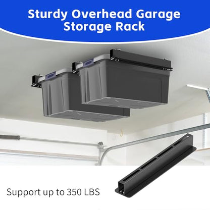 3 Pack Overhead Storage Bin Rack (2 Bins)