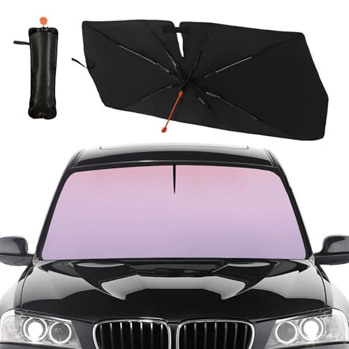 Colorful Car Windshield Sunshade Umbrella Sun Shade Umbrella for Car Foldable Windshield Umbrella Block UV Rays Heat Keep Vehicle Cool for Cars SUV 57"x30" (colorful 2)