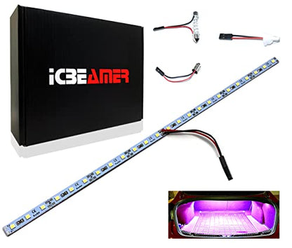 12" Purple 18SMD 2835 LED Strip Light Universal Fit Car Trunk Cargo Area or Interior Illumination (Purple)