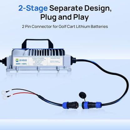 48V 18A Lithium Charger ≥93% Efficiency for Golf Cart Batteries (48V 18A)