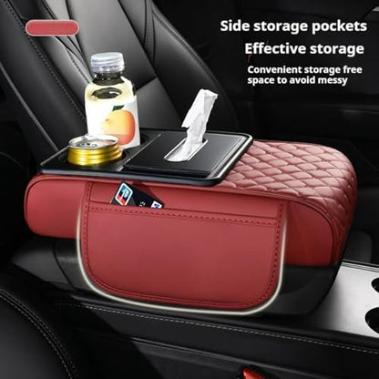 Center Console Cover Organizer (Grid / Grey)