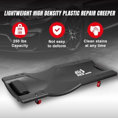 Torin 36" Rolling Garage Creeper (Plastic Creeper-36inch-Black)
