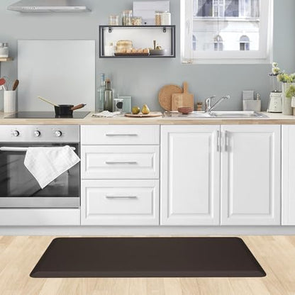 Kitchen Mat Cushioned Anti Fatigue Rug Standing and Comfort Floor Mats (Chocolate / 39"L x 17.3"W x 0.5"Th)