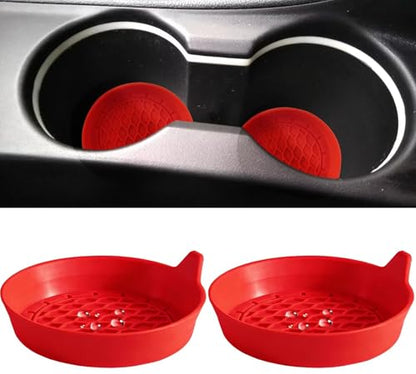 2 PCS Car Cup Coasters (Red*2pcs / No Diamonds)