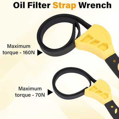 2 PCS Strap Wrench Plumbing (Yellow)