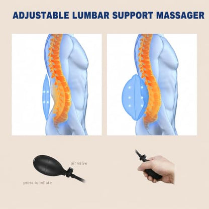 Vibration Massage Seat Cushion with Heat (Black)