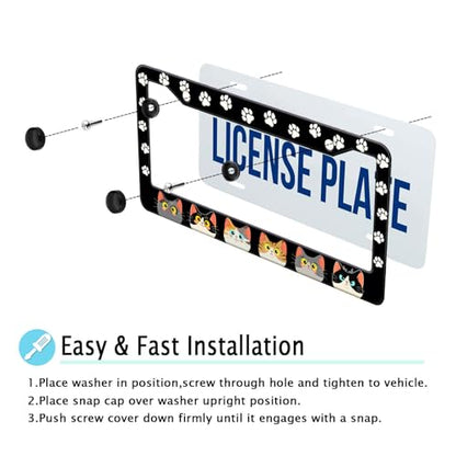 Cats Paw License Plate Frame (Cats and paws)