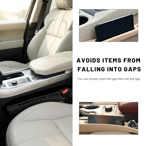 2 PCS Car Seat Gap Filler (Black)