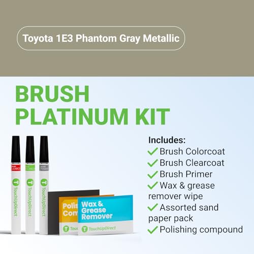 Car Paint Touch Up Brush Kit (Brush - Platinum Kit / Phantom Gray Metallic)