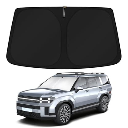 Windshield Sun Shade for 2024 2025 2026 Hyundai Santa Fe Custom Fit Sunshade Accessories Window Sun Visor Protector Foldable Blocks Sun UV Rays (FOR | Hyundai Santa Fe 2024-present)