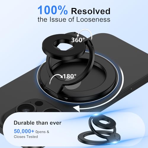 Magnetic Phone Ring Holder for Samsung Galaxy S26 Ultra S25 FE S24 Ultra (black)