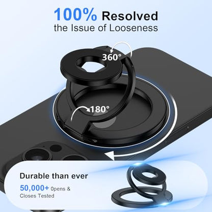 Magnetic Phone Ring Holder for Samsung Galaxy S26 Ultra S25 FE S24 Ultra (black)