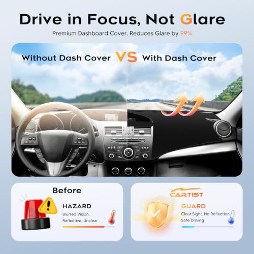 Black Dash Cover for 2010 (51.58*25.19(Mazda 3 10-13 ))