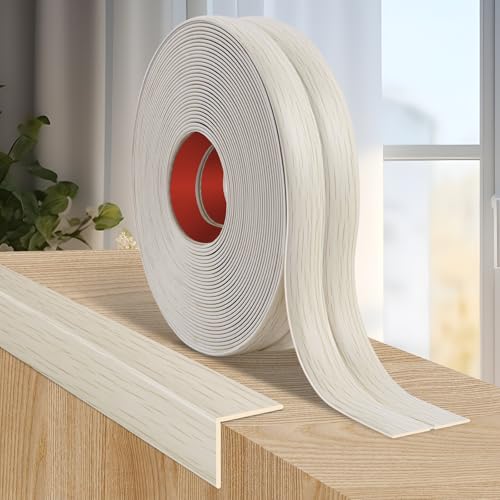 Wall Corner Protector Peel and Stick Corner Trim Molding (1.6 In x 10 Ft / Beige Wood)