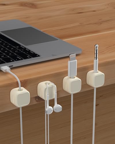 Magnetic Cable Clips (9-Pack Beige)