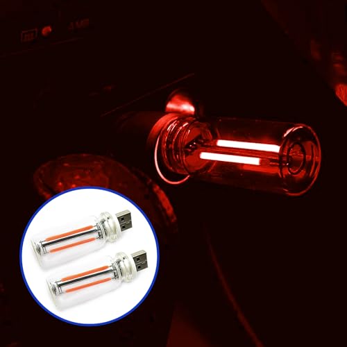 2PCS Car USB Lights (Red)