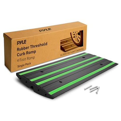 4 ft. Rubber Threshold Curb Ramp (1-Pack / Green)