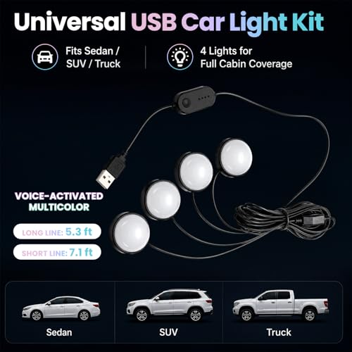 Car Interior LED Lights (Colorful)