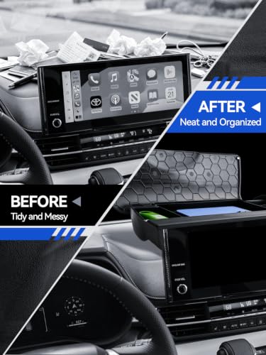 for Sienna Dashboard Console Organizer 2025 2026 Toyota Sienna Accessories Behind Screen Organizer Storage Box Console Dash Tray (for 2025 2026 Toyota Sienna)