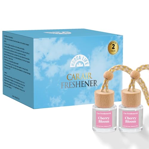 Car Air Freshener Diffuser 2 Pack Hanging Cherry Bloom Car Air Freshener for Women 45+ days Long Lasting Fragrance Made in USA