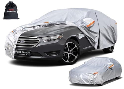 6 Layers Sedan Waterproof Car Cover for Ford Taurus 1991 (LM-Silver / Custom Fit Ford Taurus)