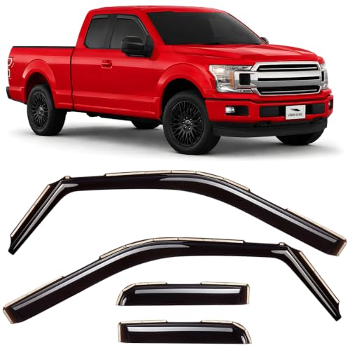 in Channel Extra Durable Rain Guards for Ford F150 2015 (For F150 15-20)