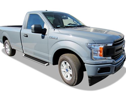 iRunning Boards OE Style for F150 F250 F350 Regular Cab (Aluminum Silver / Running Board Style)