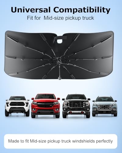 Truck Windshield Sun Shade Umbrella for 4runner Tacoma Colorado (For 4runner Tacoma Colorado/Canyon)