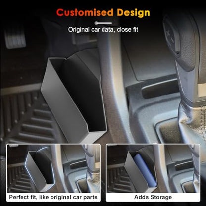 2-Pack) for Center Console Organizer for 2024-2026 Ford Ranger XL/XLT/Lariat/Raptor, Middle Console Hanging Storage Box for 2025 Ranger Accessories
