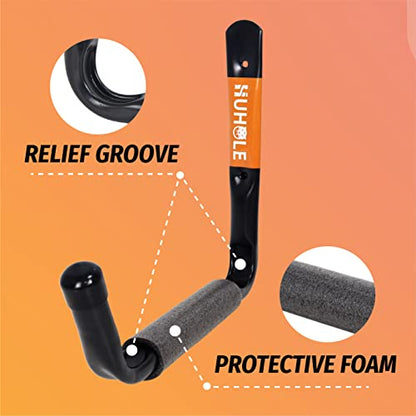 4 Pack 13.6 Inch Jumbo Garage Storage Hooks (13.6" Ski Board Hanger)