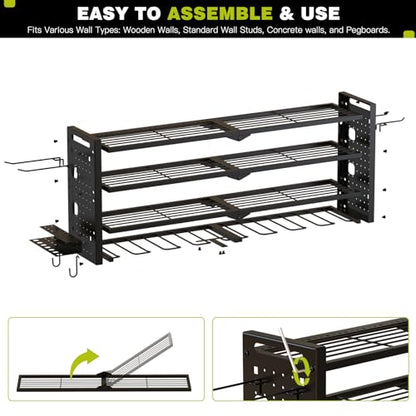 Power Tool Drill Holder Wall Mount (Black)