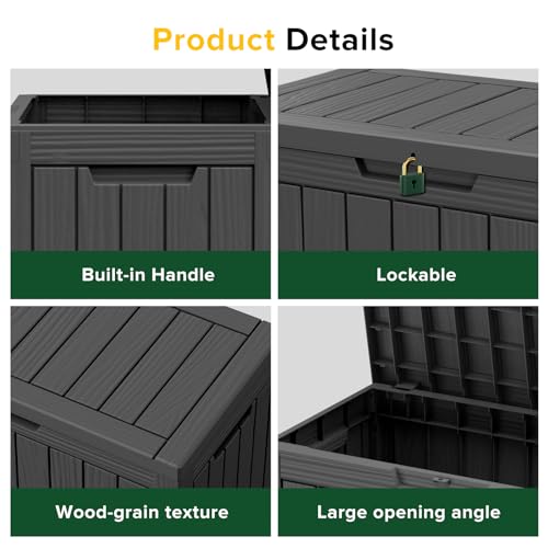 45 Gallon Resin Deck Box (Black / 45 Gallon)