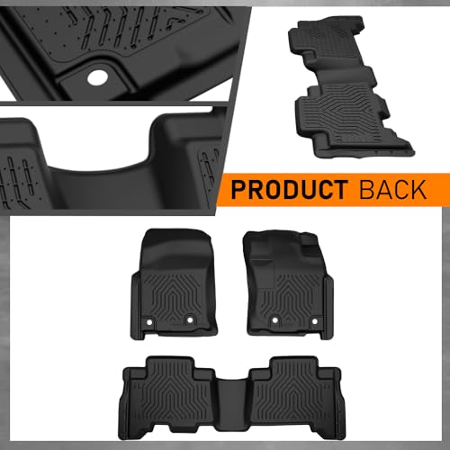 TPE Floor Mats Fit Toyota Tacoma 2016 (16-23|Fit Toyota Tacoma Double Cab|3PCS)