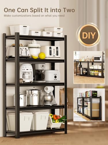 JHYKHG 72" H Storage Shelves (Black / 36"W*16"D*72"H)