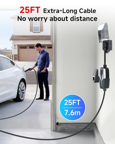 EV Charger Level 2 for Tesla (Silver / 32A NACS EV Charger)