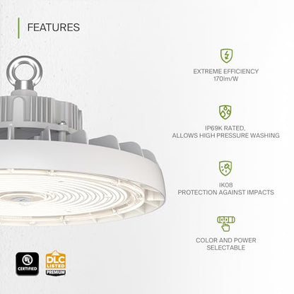300W LED High Bay UFO Lighting (White)