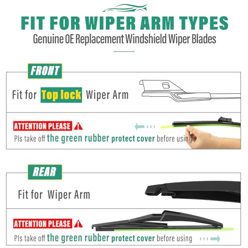 Windshield Wiper Blades Replacement for Jeep Renegade 2015 (22"/20"/11")