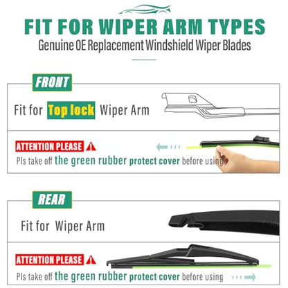 Windshield Wiper Blades Replacement for Jeep Renegade 2015 (22"/20"/11")