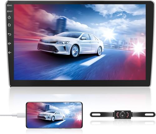 Double Din Car Stereo Radio Receiver (10.1 Inch Android Radio+License Plate Camera)
