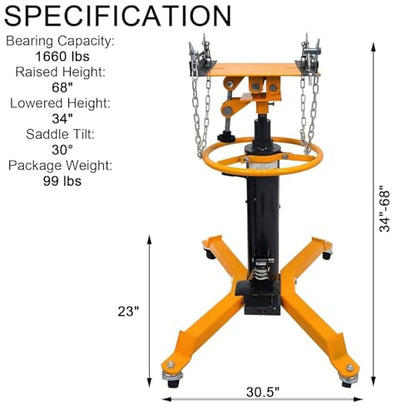 Transmission Jack 1660 lbs (YELLOW)