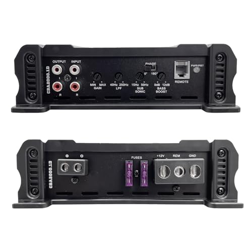 CBA2000.1D Monoblock Class D Amp & COKIT4 4GA Wiring Kit Bundle (GREY / 1-Ch 2000W + Amp Kit)